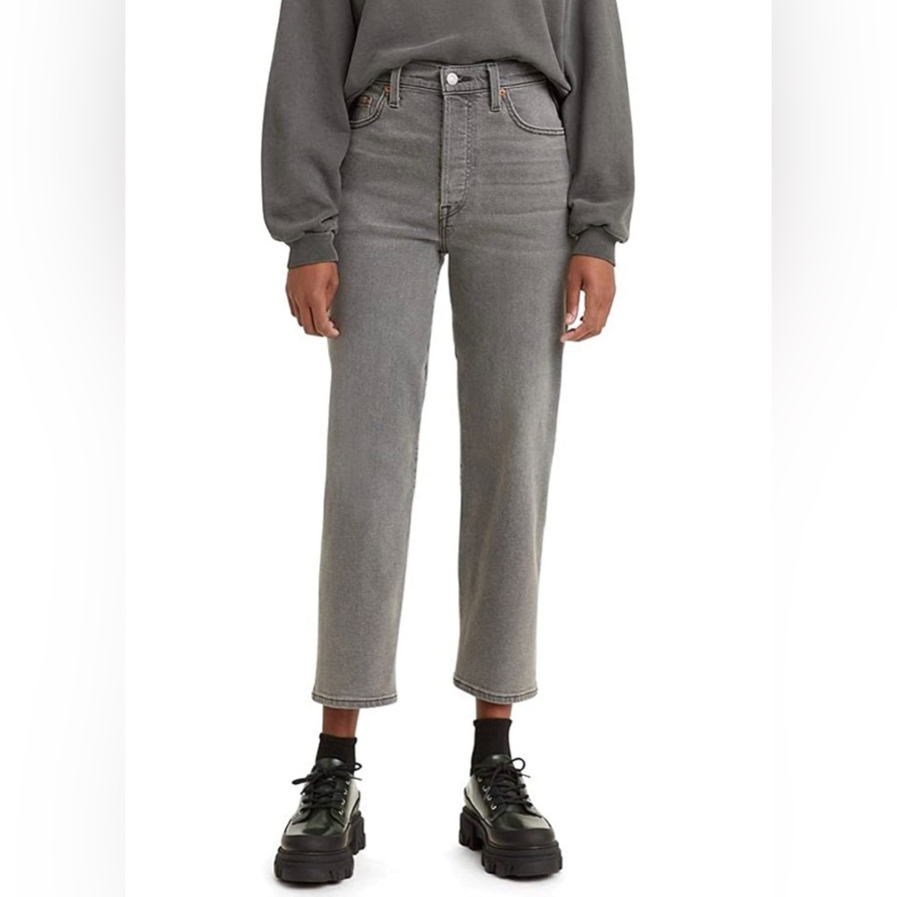 Levi’s Ribcage Straight Ankle, Cosmic Chatter grey